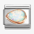 Nomination Classic White Opal Rose Gold & Steel Charm 430513/07