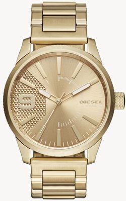 Diesel Montre râpe monochrome dorée pour homme DZ1761