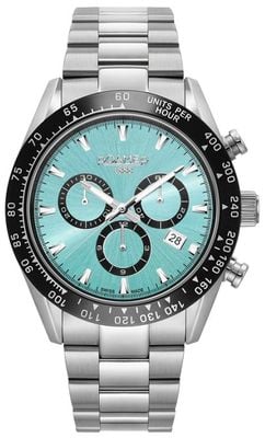 Roamer モンツァ 100 クロノグラフ (42mm) ブルーダイヤル / ステンレススチールブレスレット 850837 41 05 20