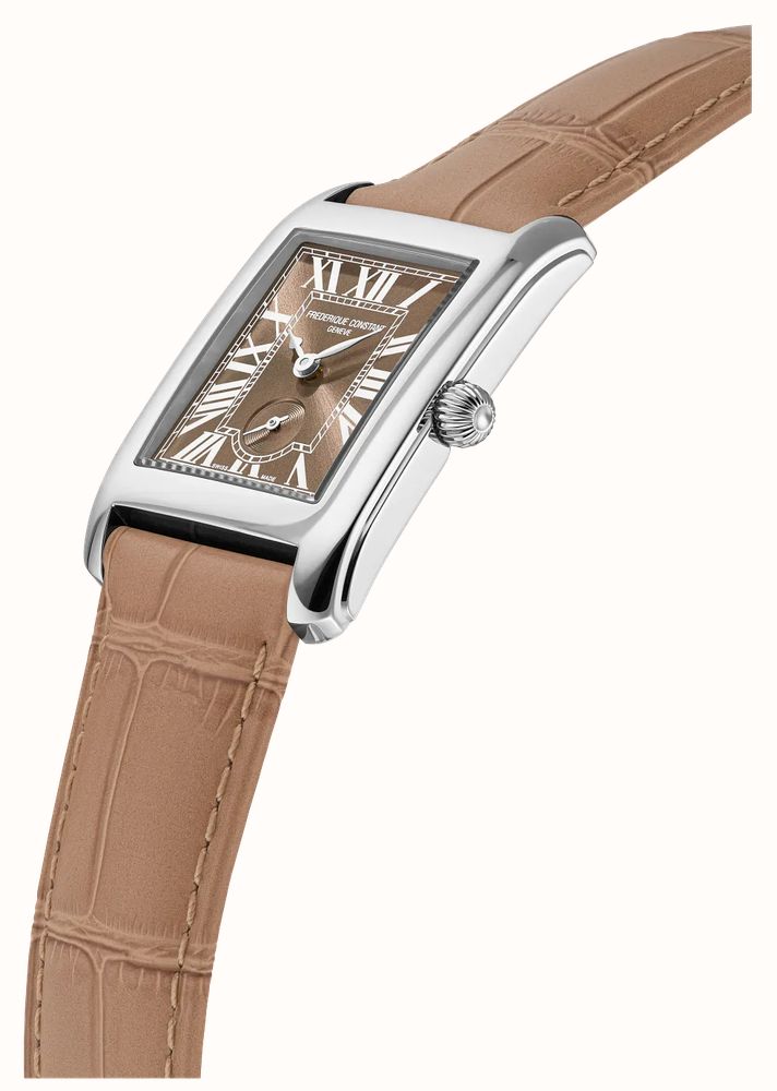 Frederique Constant Carrée Small Seconds (25mm) Light Brown Sunray Dial / Light Brown Leather Strap FC-235BR2C6 - альтернативный вид 2