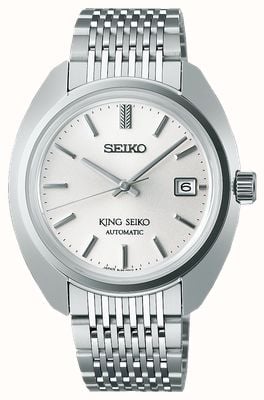 King Seiko ‘Metropolis Silver’ 6L 1969 herinterpretatie (39,4 mm) zilveren wijzerplaat / roestvrij staal SJE109J1
