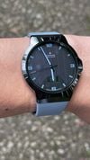 Customer picture of Junghans Force Mega Solar (40,4 mm) schwarzes Zifferblatt / blaugraues Silikonarmband 18/1401.00