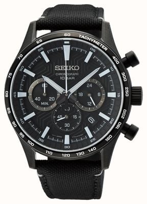 Seiko Herren-Chronographenband schwarzes Nylonband SSB417P1