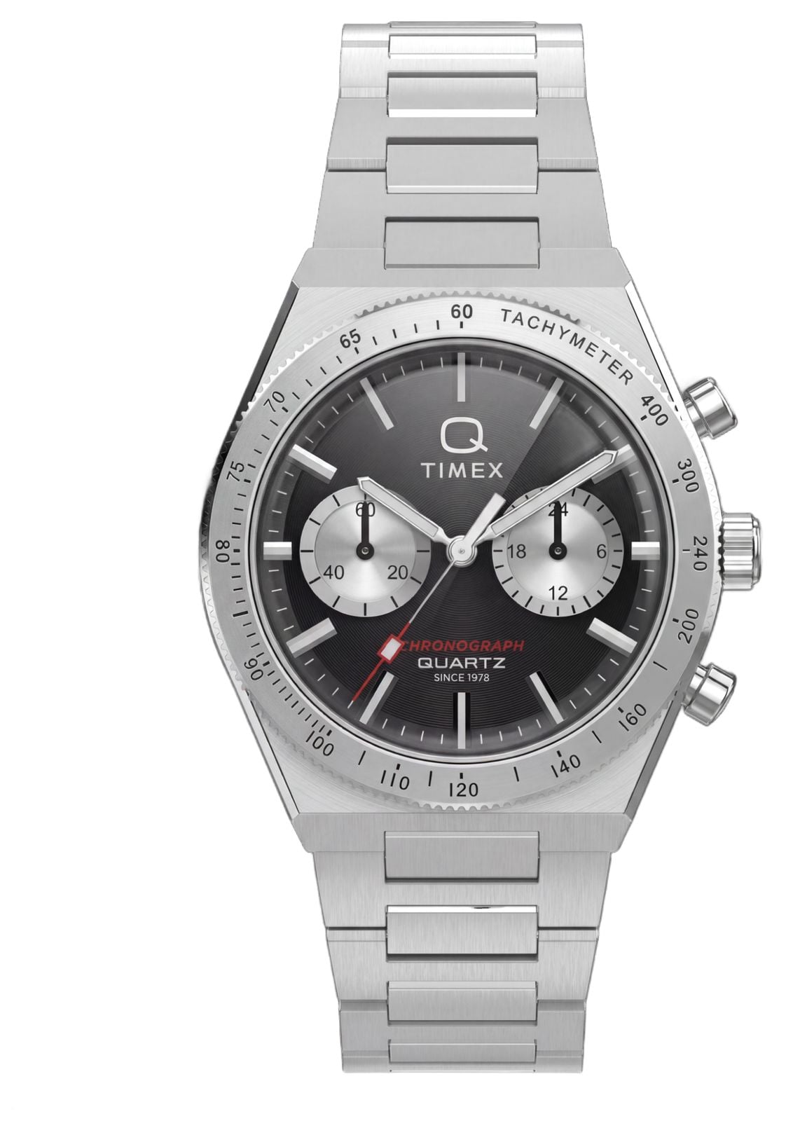 Timex Q Timex Continental Chronograph 36mm Stainless Steel Watch