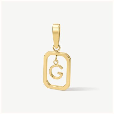 D.LOUISE Gold Tone Floating Initial Pendant - G CH-18-07