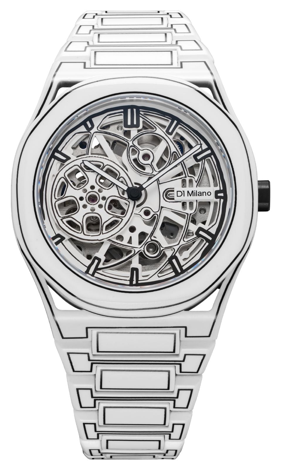 D1 Milano squelette blanche (40,5 mm) / cadran montre