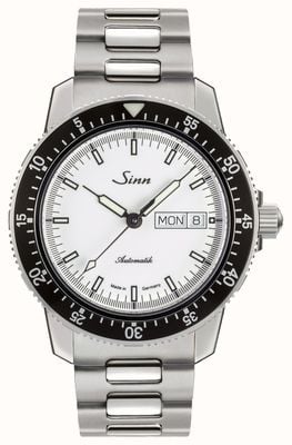 Sinn 104 st sa iw classico orologio da pilota in acciaio inossidabile con bracciale a maglie ad h 104.012-BM1040104S