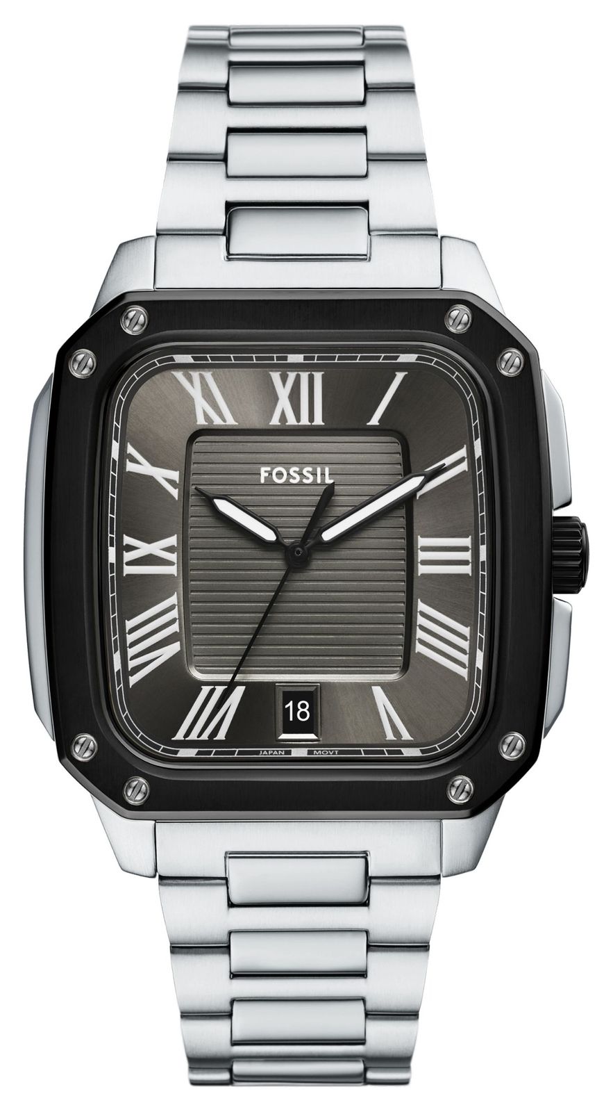 Fossil homme Crosby (42 mm) avec cadran gris textur montre