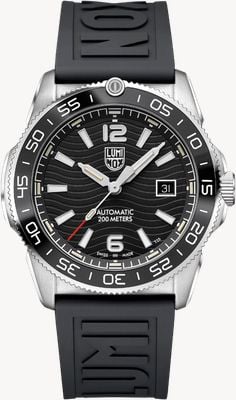 Luminox Pacific Diver Automatic (42 mm) schwarzes Wellenzifferblatt / schwarzes Kautschukarmband XS.3101