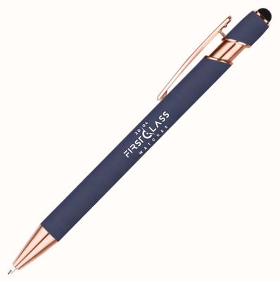 First Class Watches Bolígrafo con el logotipo de los relojes de primera clase en oro rosa y azul (regalo gratuito) PEN-GIFT