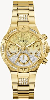Guess Harlow 多功能腕表（38毫米）渐变闪光表盘/金色PVD不锈钢表带 GW0950L2