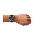 Emporio Armani Quartz Chronograph (43mm) Black Sunray Dial / Black Leather Strap AR11820 - 別ビュー 4
