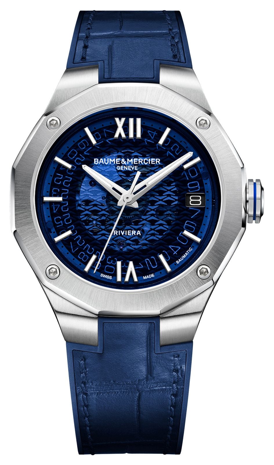 Baume & Mercier homme riviera automatique cadran bleu montre