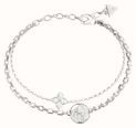 Guess Women Double Bloom Stainless Steel Bracelet UBB06469RHL