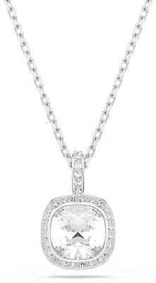 Swarovski Una Angelic pendant, Cushion cut, White, Rhodium plated 5754340
