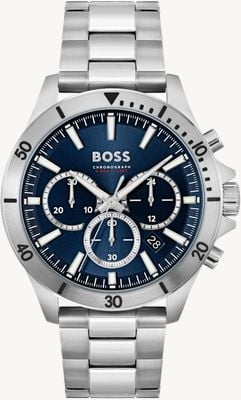 BOSS Herren-Troper | blaues Chronographenzifferblatt | Edelstahlarmband 1514069