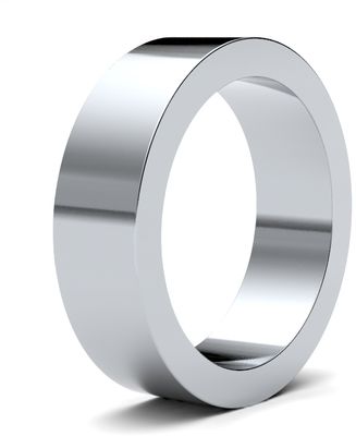 James Moore & Co | Or blanc 9 carats | 6 mm | lourd | taille plate | ag_6lhf-9w AG_6LHF-9W
