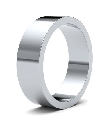 James Moore Wedding Rings | 18ct White Gold | 6mm | Light | Flat | AG_6LLF-18W