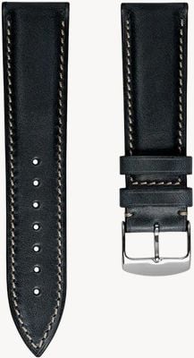 Duckworth Prestex Black Horween Genuine Leather Strap - 20mm HORWEEN-BLACK-20