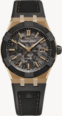 Maurice Lacroix Montre Aikon-ic frozen carbon bronze édition limitée (43mm) cadran black frozen carbon / bracelet bi-caoutchouc noir AC6008-BRL20-730-2