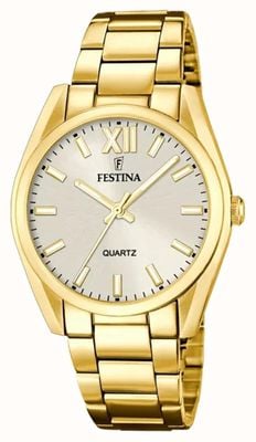 Festina Bracelete de relógio de mulher em tons de ouro F20640/1