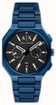 Armani Exchange Dual-Time Quartz (40mm) Black Dial / Blue PVD Stainless Steel Bracelet AX1477