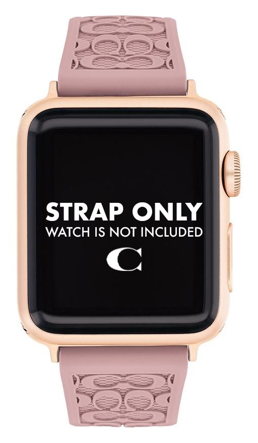 Coach Bracelet Apple Watch (38/40/41mm) silicone rose montre