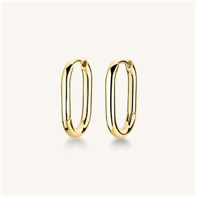 Rosefield Jewellery Large oval Gold Plated Stainless Steel Hoops eelJEOLG-J567