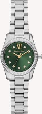 Michael Kors Lexington petite cristal (26 mm) cadran vert soleillé / bracelet en acier inoxydable MK7580