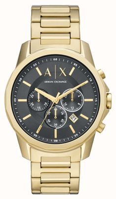 Armani Exchange Men's Chronograph (42mm) Black Dial / Gold-Tone