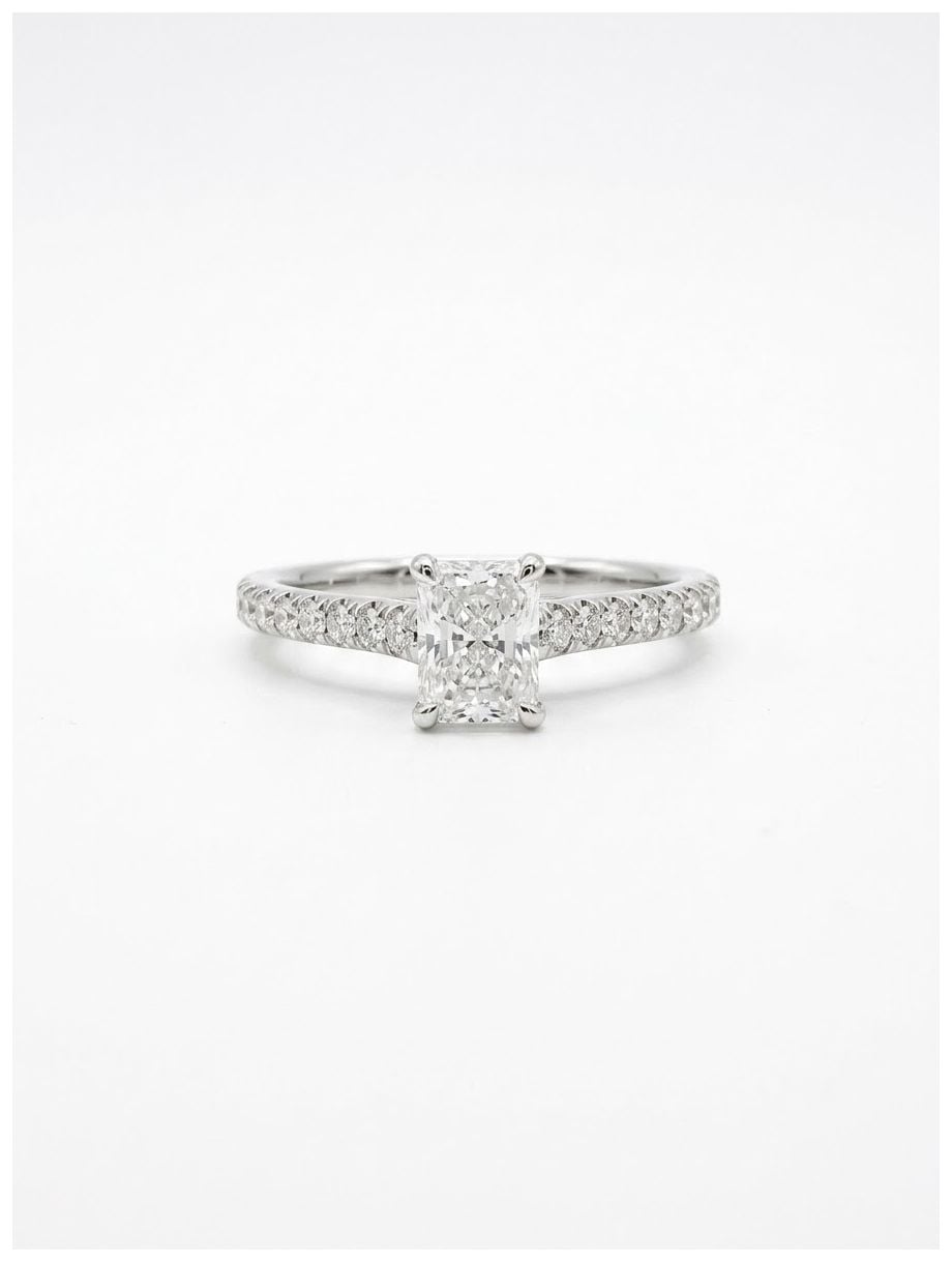 James Moore & Co 0.52ct Radiant Natural Diamond Platinum Jewellery