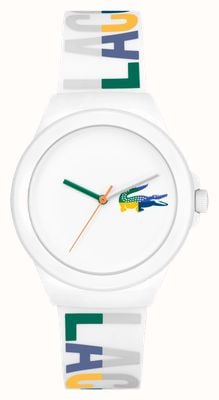 Lacoste Relógio de mostrador branco com pulseira de silicone branca Neocrock 2001217