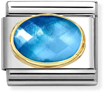 Nomination Classic Blue Faceted Gemstone Steel Charm 030612/038