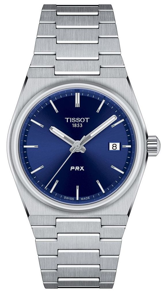Tissot Ã  quartz Prx (35 mm), cadran bleu soleillÃ©, montre