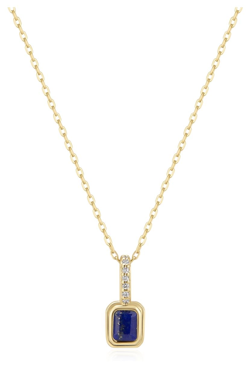 Burren Synthetic Lapis Rec Stone Classic Necklace Jewellery