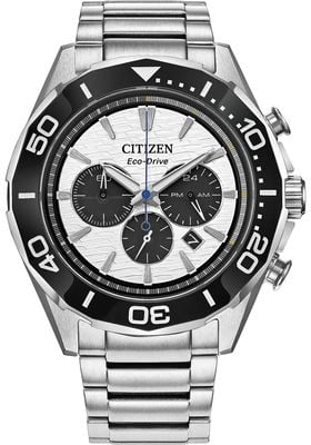 Citizen エコ・ドライブ スポーツクロノグラフ（43mm）シルバーダイヤル／ステンレススチールブレスレット CA4730-59A
