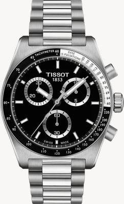 Tissot Chronographe à quartz Pr516 (40 mm) cadran noir / bracelet acier inoxydable T1494171105100