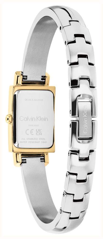 Calvin Klein MODERNE (15mm) White Dial / Stainless Steel Bangle Bracelet Watch 25100238 - vista alternativa 3
