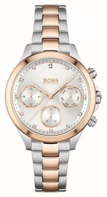 BOSS Women's Hera | Two-Tone Steel Bracelet | Silver Dial 1502564