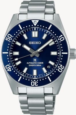 Seiko Orologio subacqueo Prospex Revival 1965 (40mm) quadrante blu scuba / bracciale in acciaio inossidabile SPB451J1