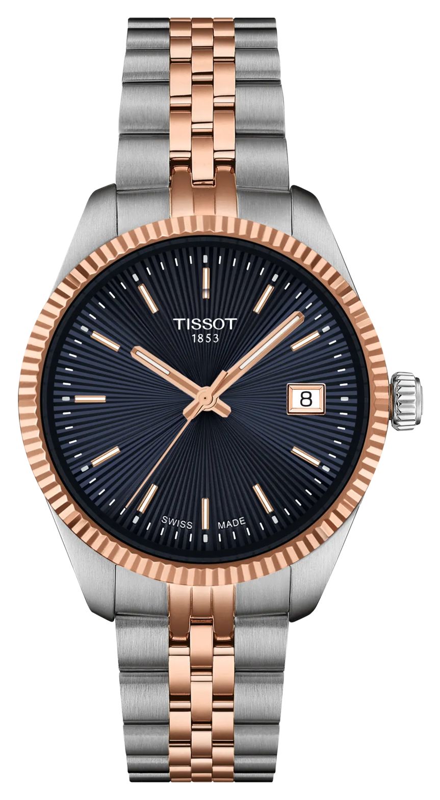 Tissot Ballade femme (34 mm) cadran bleu / bracelet en acier montre