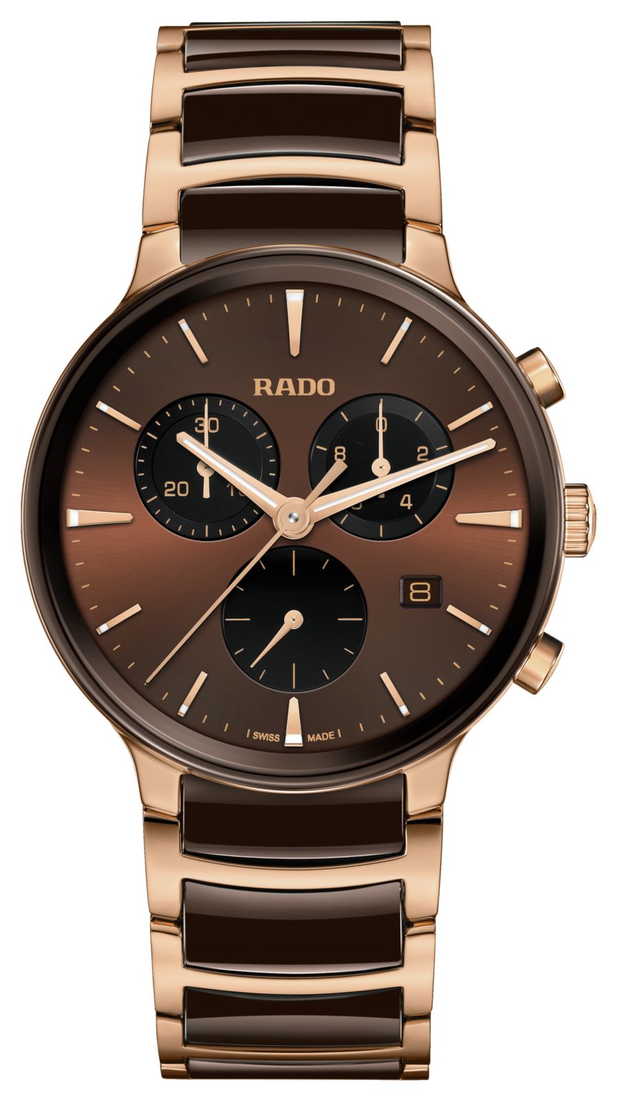 RADO Chronographe Ã  quartz Centrix (41 mm) cadran soleill montre