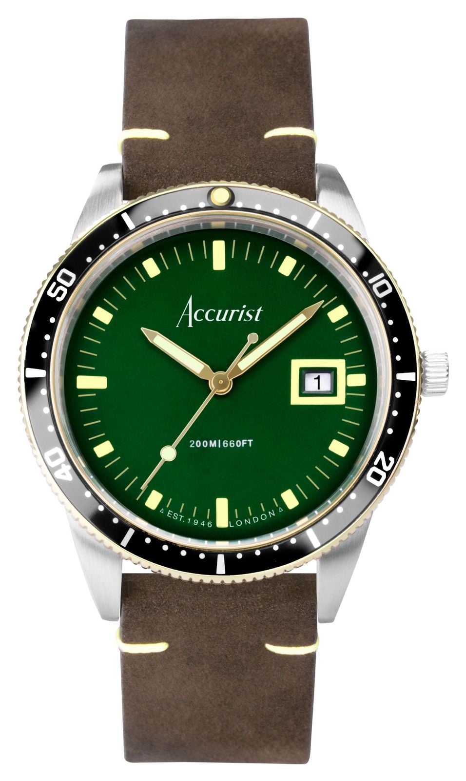 Accurist de plongÃ©e homme (42 mm) cadran vert / montre