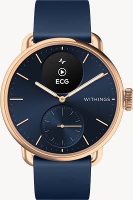 Withings Scanwatch 2 – montre connectée hybride avec ECG (38mm) cadran hybride bleu / bracelet silicone bleu HWA10-MODEL 6-ALL-INT