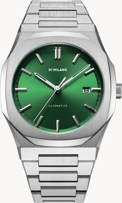 D1 Milano Automatico Classic (41.5mm) Green Sunray Dial / Stainless Steel Bracelet ATBJ12