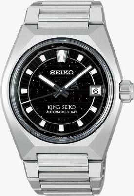 King Seiko Vanac 'Cosmic Tokyo' Automatik (41mm) Cosmic Black Zifferblatt / Edelstahlarmband HKF005J1