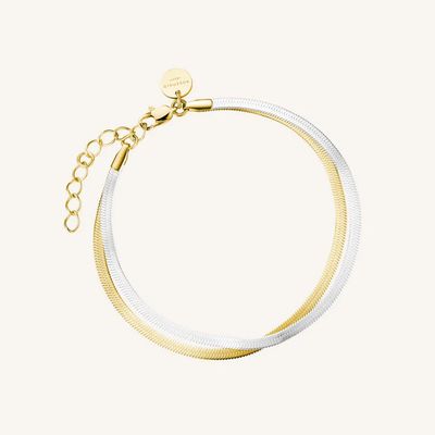 Rosefield Jewellery Ladies Snake Bracelet Duo Two-Tone JBSCD-J677