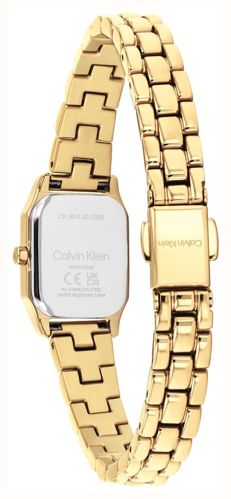 Calvin Klein Soft Form (16mm) White Dial / Gold PVD Stainless Steel Bracelet 25100233 - alternate view 3