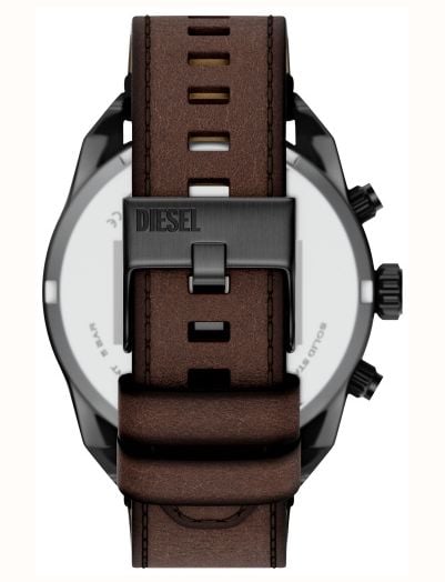 Diesel Spiked Black Leather Brown Dial Watch DZ4735 - alternative Ansicht 3