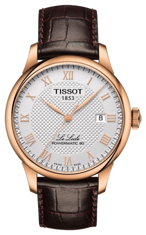 Tissot | le locle | powermatic 80 | bracelet en cuir marron montre